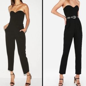 Express Black Strapless Jumpsuit